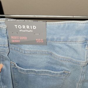 Torrid Light Blue Midfit Super Skinny Jeans